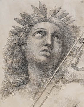 19th century, Italian school, etching, ‘Apollo’, 48 x 36cm. Condition - fair